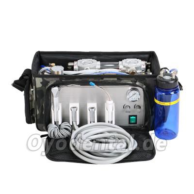 BD-401 Rucksack tragbare Dental Turbine Einheit + Luftkompressor + Saug + Triplex Spritze