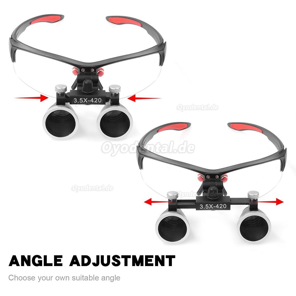 DY-117 3.5X Medizinische Lupenbrille Chirurgie + DY-010 Kabellose 3W LED-Stirnlampe