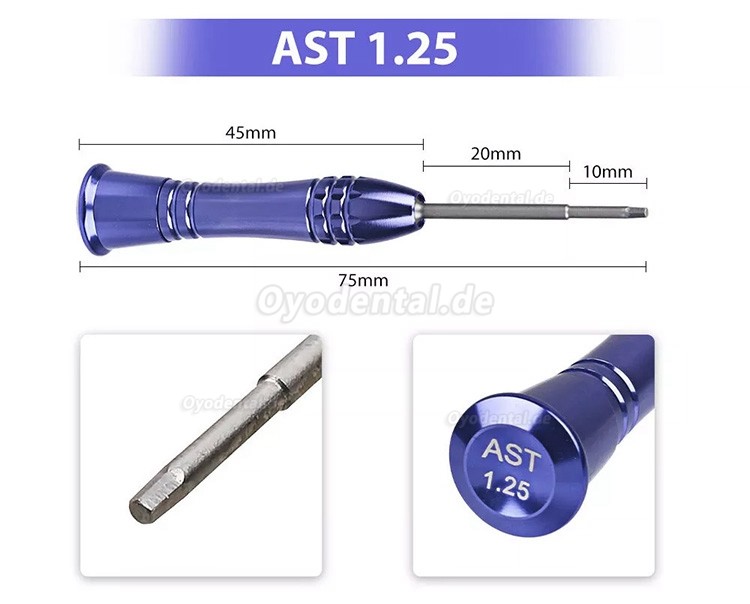 10 Stück/Set Universal-Schraubendreher-Set für Zahnimplantate Implantat-Instrument