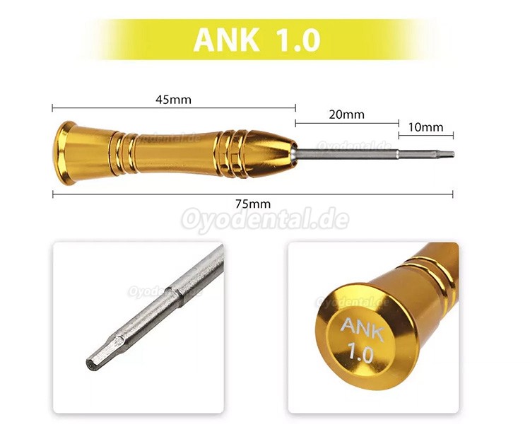 10 Stück/Set Universal-Schraubendreher-Set für Zahnimplantate Implantat-Instrument