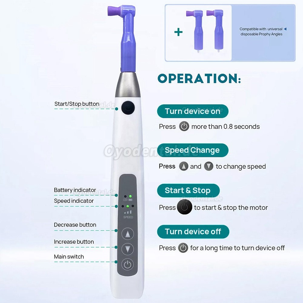 I-Prophy Elektrisches Kabelloses Dental-Hygienegerät Prophy-Handstück 360° Schwenkbar