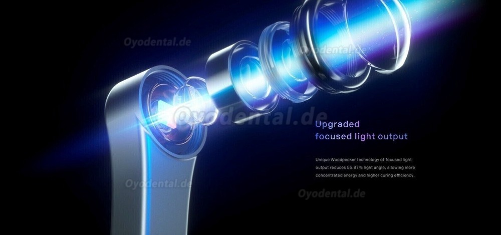 Woodpecker iLED II LED-Polymerisationslampe Kabellos 1 Sek. Aushärtung Metallkopf 3000mW/cm²