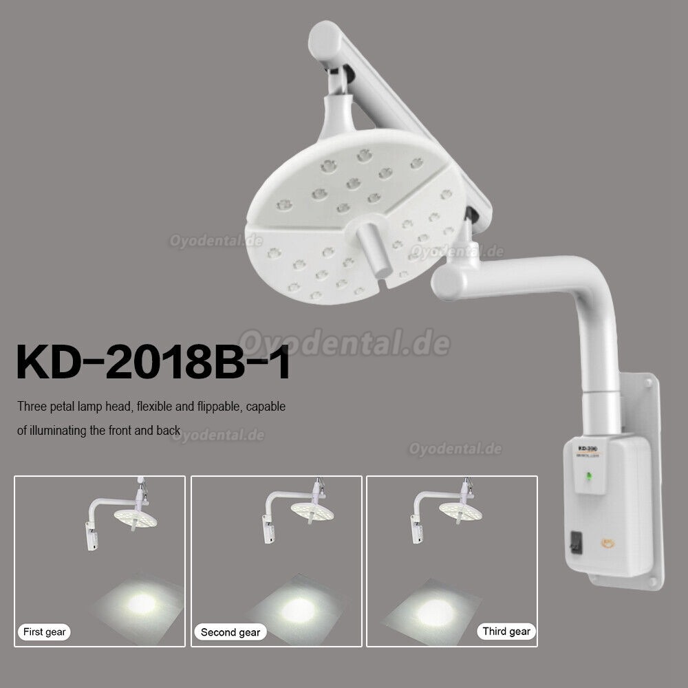 KWS KD-2018B-1 Wandmontierte zahnärztliche chirurgische LED-Untersuchungsleuchte Ohne Schatten Touch-Schalter