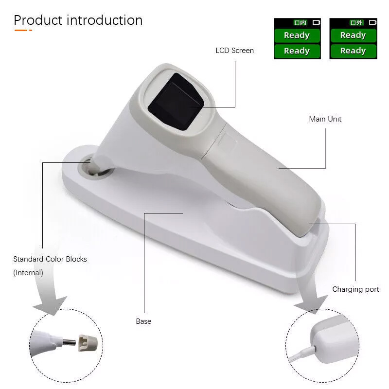 Dental LED Zahnfarbkomparator Digitales Farbmessgerät mit Zahnfarbskala