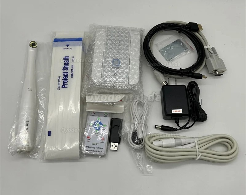 Magenta MD-3000 Dentale kabelgebundene Intraoralkamera 1080P 12 Stück LED VGA+HDMI+WIFI