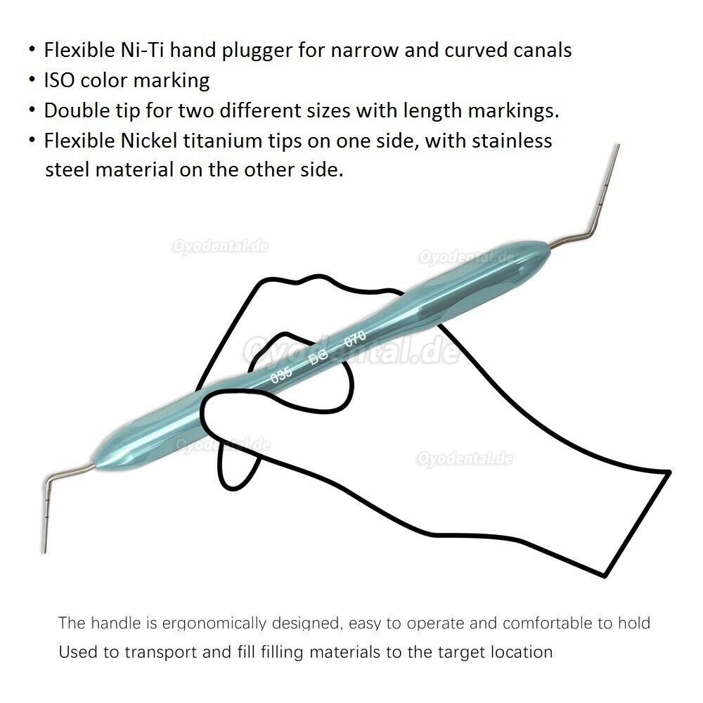 Dental Buchanan Handplugger-Spitze NITI Fill Endodontisches Obturationsset 4 Größen