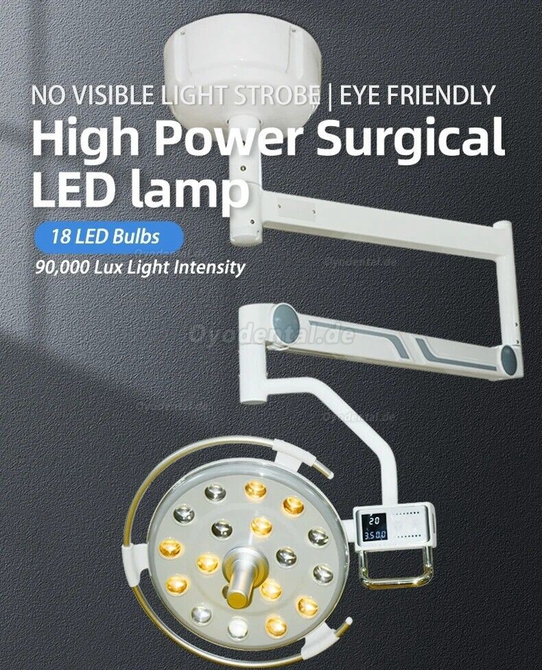 Saab KY-P133 Deckenmontierte zahnärztliche chirurgische LED-Leuchte mit 18 LEDs schattenlose Induktionslampe