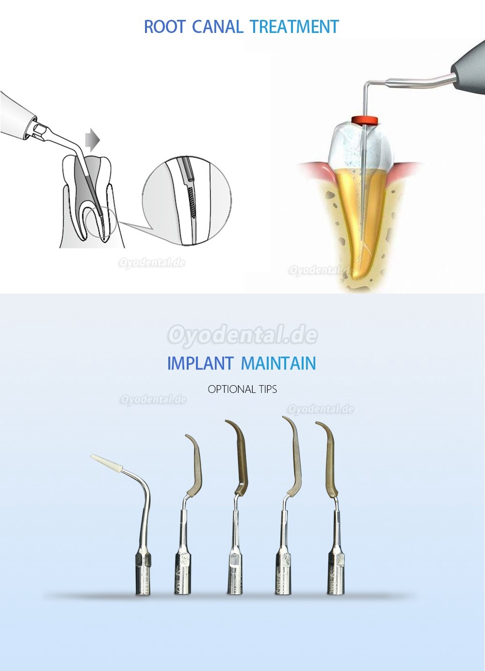 Vrn Q6 Ultraschall-Scaler + Pulverstrahlgerät (Skalierung / Implantat / Parodontal / Wurzelkanalbehandlung)