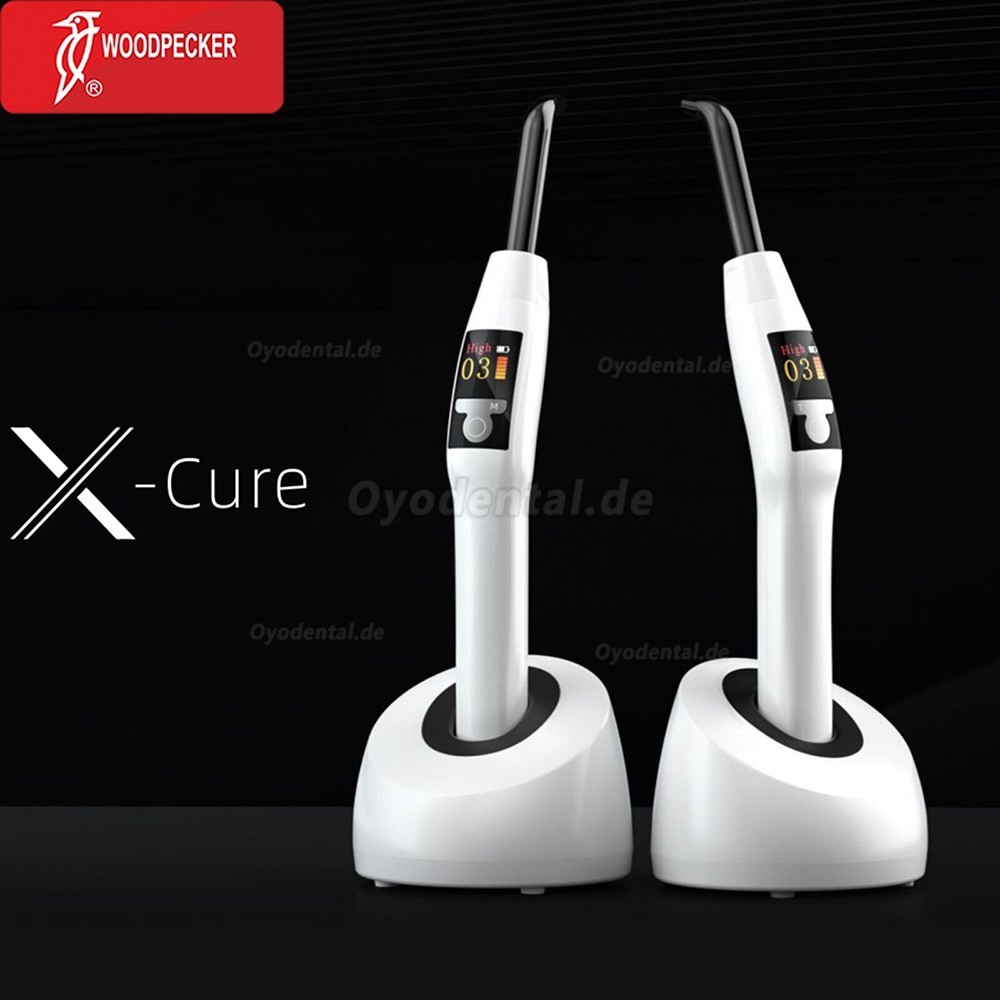 Woodpecker X-Cure Dentales LED-Polymerisationslampe Kabellos mit Karieserkennung 3000 mW/cm